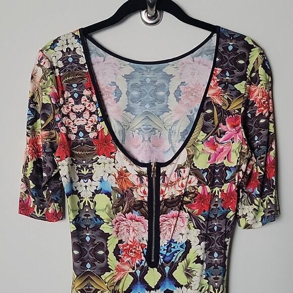NEW Sam Lavi Nola Bodycon Dress XS Floral Print Midi Sexy Midi Coquette Boho - Picture 8 of 12